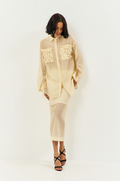 Блуза, юбка FLAIM 2008 желтый_сливочный - фото 1