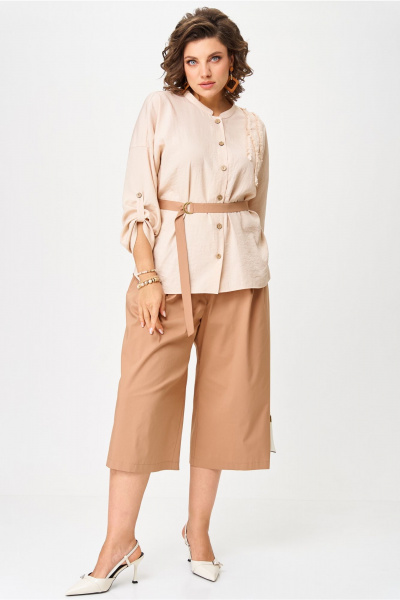 Блуза, кюлоты Aira Style 24228 капучино - фото 9