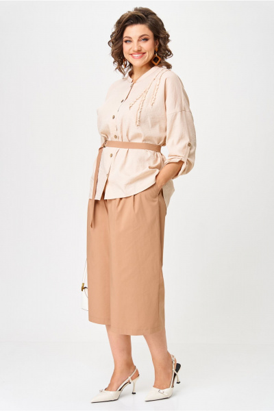 Блуза, кюлоты Aira Style 24228 капучино - фото 7