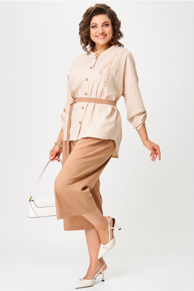 Блуза, кюлоты Aira Style 24228 капучино - фото 6