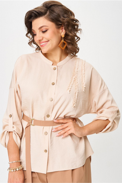 Блуза, кюлоты Aira Style 24228 капучино - фото 5