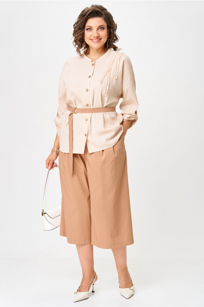 Блуза, кюлоты Aira Style 24228 капучино - фото 4