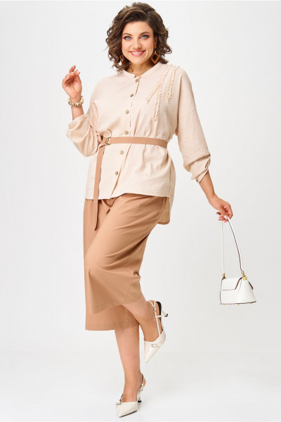 Блуза, кюлоты Aira Style 24228 капучино - фото 1