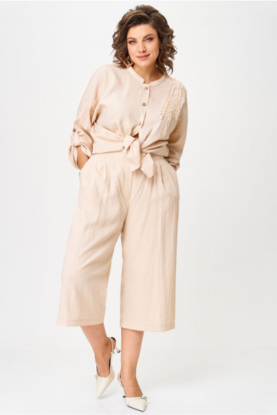 Блуза, брюки Aira Style 24229 бежевый - фото 7