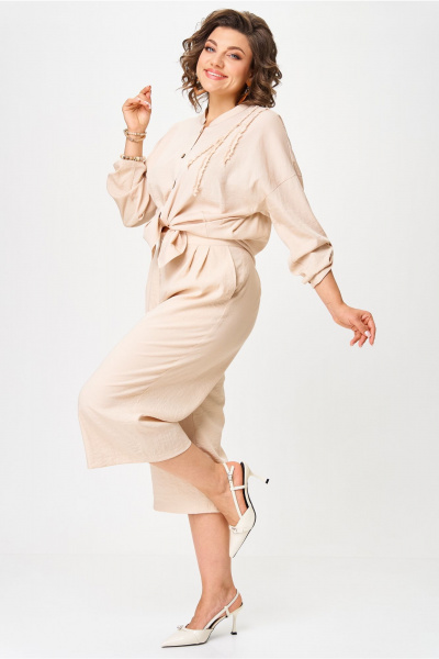 Блуза, брюки Aira Style 24229 бежевый - фото 6