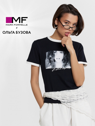 Футболка Mark Formelle 112936/24-33056П-5 черный_печать_3_сл_на_пол - фото 34