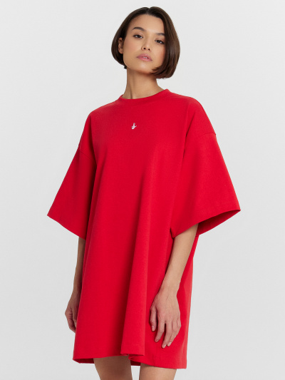 Футболка Mark Formelle 112949/24-33319П-0 красная_аура_печать_1сл_аппликация_из_страз_спинка_ - фото 34