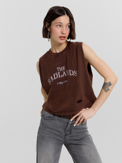 Топ Mark Formelle 112992R/24-ОБР32654П-0 коричневый_acid_wash_печать_009.2_Эйсид_1_сл_на - фото 70