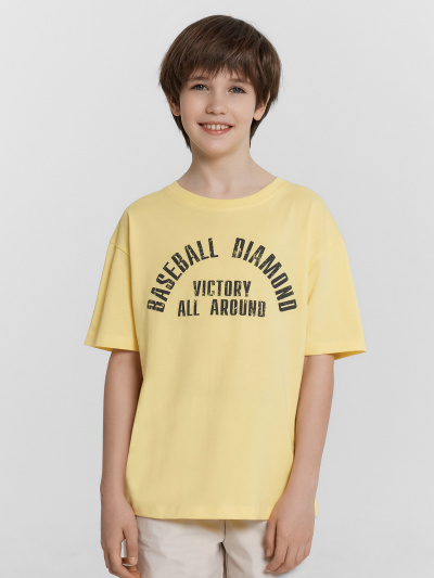 Футболка Mark Formelle 113384/24-27420П-0 ярко_желтый_печать_2_сл_на_пол - фото 87