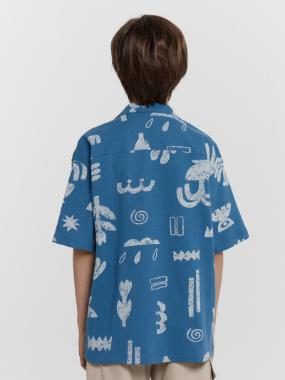 Рубашка Mark Formelle 113445/24-31874П-11 узоры_на_пепельно_синем - фото 53