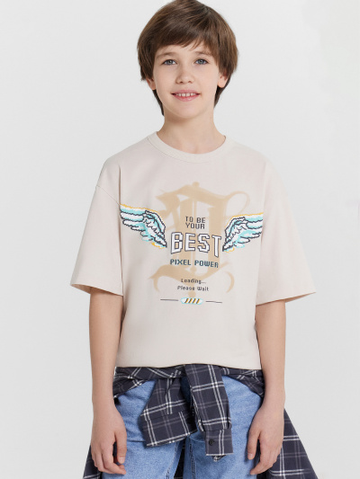 Футболка Mark Formelle 113455/24-32326П-0 льняной_печать_3_сл_на_пол - фото 87