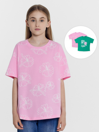 Футболка Mark Formelle 117843-2/25-37582П-0 зеленый_топаз_цветы_на_розовом_1_сл_1изд_на_пол - фото 41