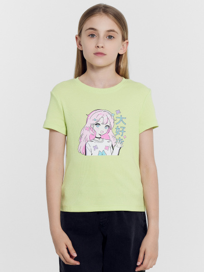 Футболка Mark Formelle 117912/24-27426П-1 лаймовый_сорбет_печать1_3_сл_на_пол - фото 94