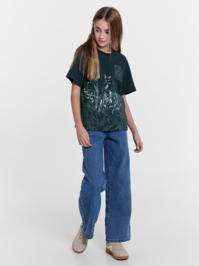 Футболка Mark Formelle 117915/24-26206П-0 т.зеленый_печать_3_сл_на_пол - фото 94