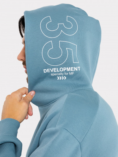 Худи Mark Formelle 121794/22/2878П-7П сине_серый_печать_1_сл_на_дет_капюшона - фото 40