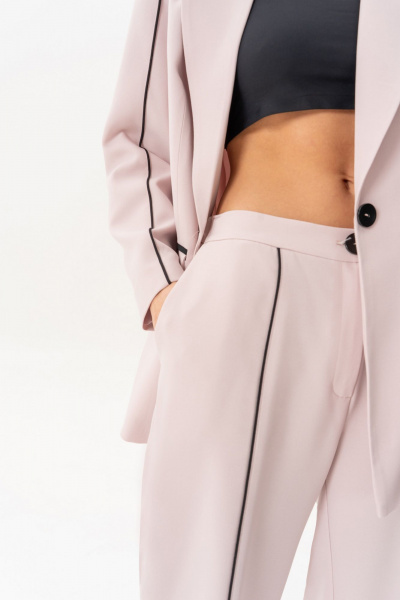 Брюки, жакет Luna 229 пудра - фото 9