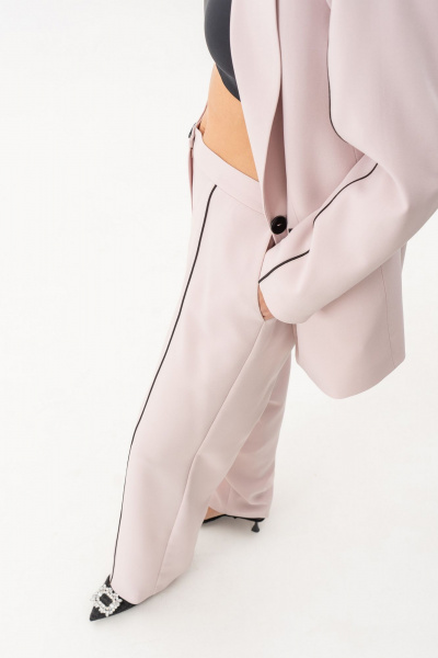 Брюки, жакет Luna 229 пудра - фото 7