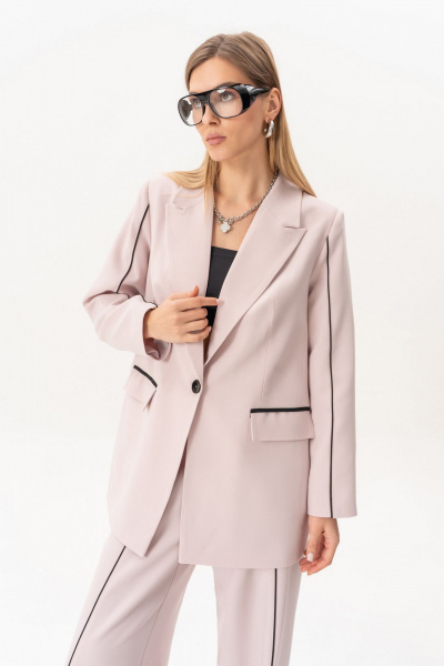 Брюки, жакет Luna 229 пудра - фото 5