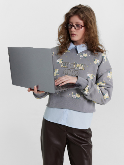 Свитшот Mark Formelle 122966/24-30625П-7-2 цветы_на_сером_546_D_вышивка - фото 39