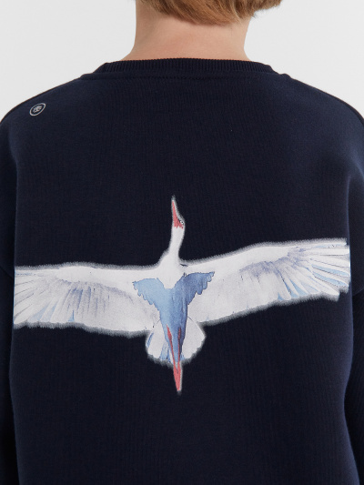 Свитшот Mark Formelle 123447/24-30353П-7П глубокий_синий_печать_1_сл_на_пол_3_сл_на_спинке - фото 41