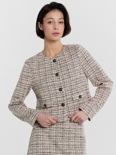 Жакет Mark Formelle 172115/24-33372П-4 цветная_клетка_на_молочном - фото 49
