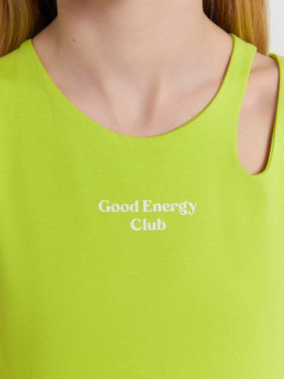 Велосипедки, топ Mark Formelle 397748/24-32371П-5 зеленый_лайм_печать_2_сл_на_пол_2_сл_на_ЛВ_дет_шорт - фото 51