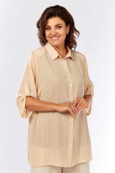 Блуза, майка Abbi 5039 бежевый - фото 18