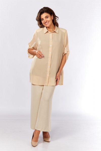 Блуза, майка Abbi 5039 бежевый - фото 16