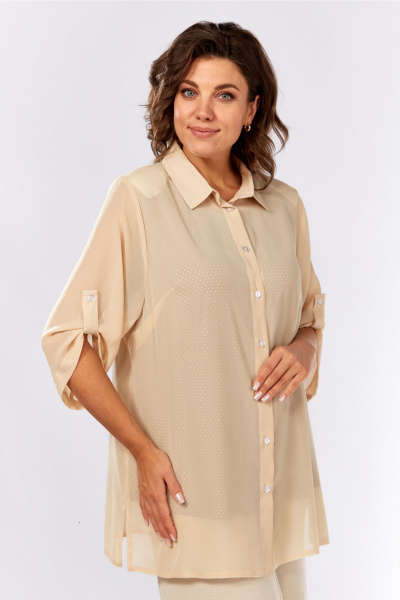 Блуза, майка Abbi 5039 бежевый - фото 15