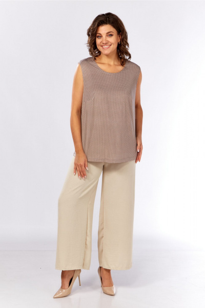 Блуза, майка Abbi 5039 бежевый - фото 14