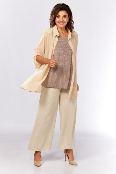 Блуза, майка Abbi 5039 бежевый - фото 12