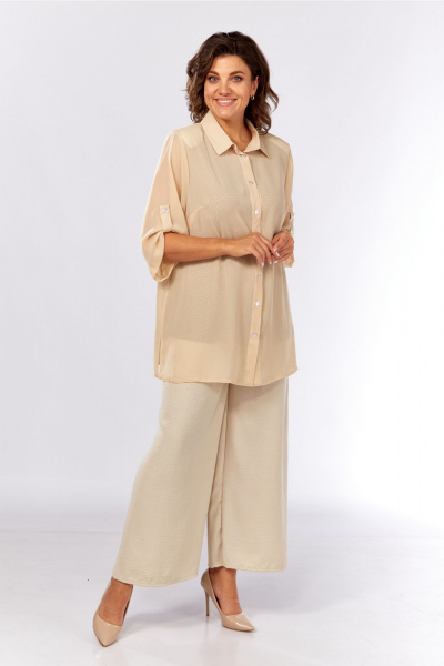 Блуза, майка Abbi 5039 бежевый - фото 6