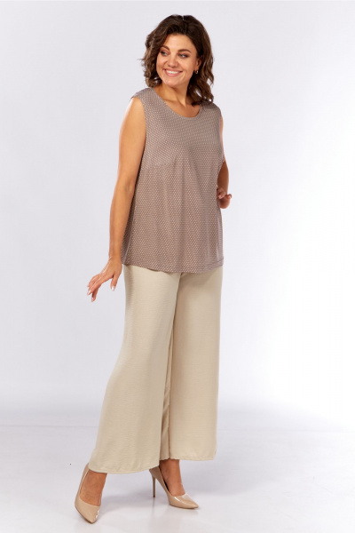 Блуза, майка Abbi 5039 бежевый - фото 5