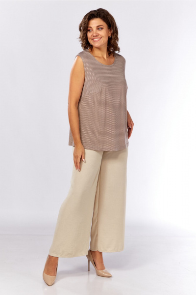 Блуза, майка Abbi 5039 бежевый - фото 4