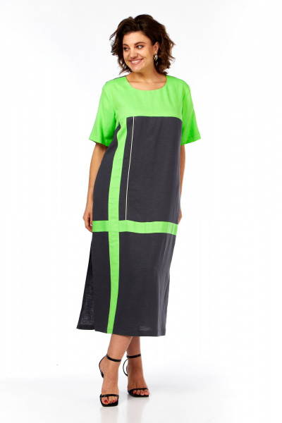 Платье Диомант 2076 зеленый - фото 5