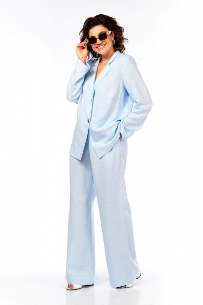 Брюки, жакет Диомант 2061 голубой - фото 4