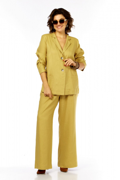 Брюки, жакет Диомант 2061 горчица - фото 6