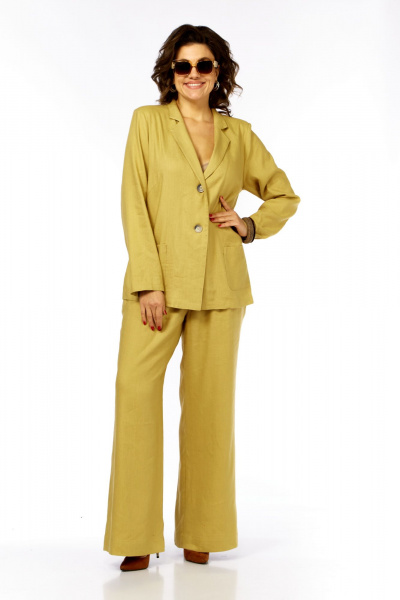 Брюки, жакет Диомант 2061 горчица - фото 3
