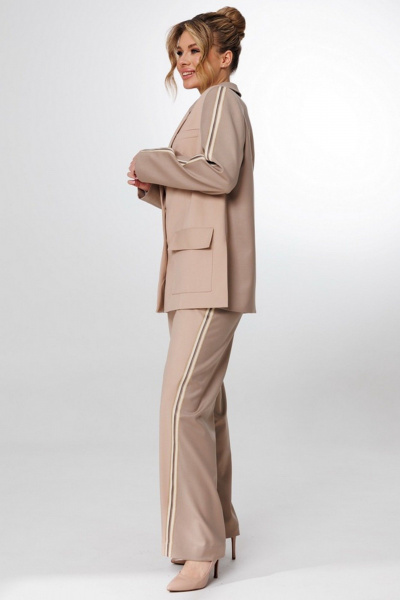 Брюки, жакет Faufilure C1563 бежевый - фото 2