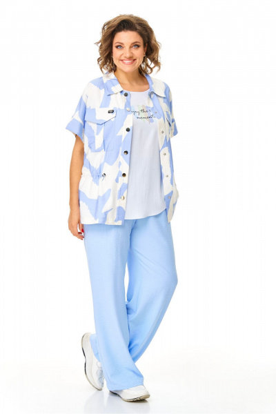 Брюки, жакет, топ VI ORO VR-1181 голубые_облака - фото 34