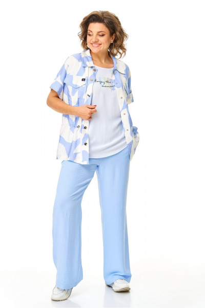 Брюки, жакет, топ VI ORO VR-1181 голубые_облака - фото 32