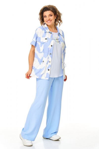 Брюки, жакет, топ VI ORO VR-1181 голубые_облака - фото 30