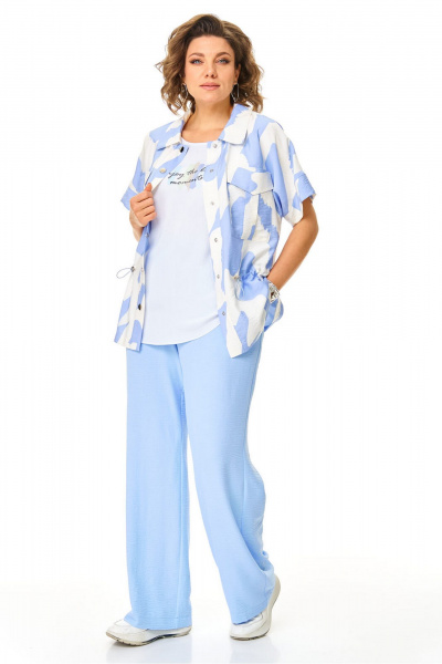 Брюки, жакет, топ VI ORO VR-1181 голубые_облака - фото 23