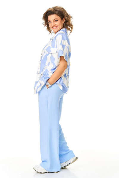 Брюки, жакет, топ VI ORO VR-1181 голубые_облака - фото 21