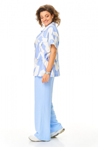 Брюки, жакет, топ VI ORO VR-1181 голубые_облака - фото 18