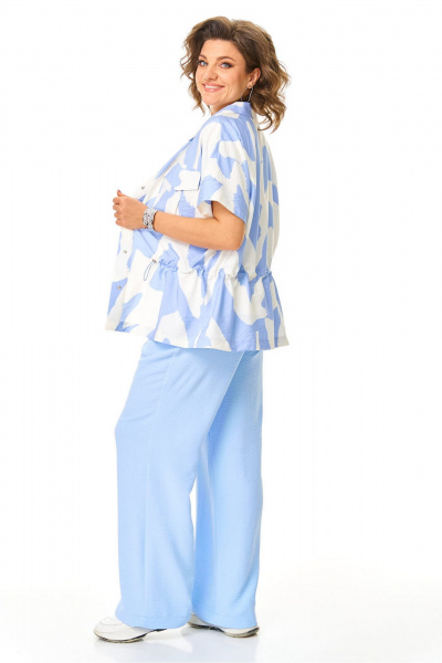 Брюки, жакет, топ VI ORO VR-1181 голубые_облака - фото 17