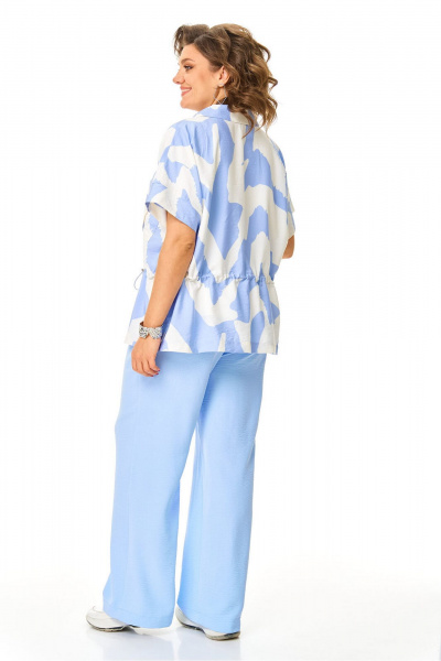 Брюки, жакет, топ VI ORO VR-1181 голубые_облака - фото 2