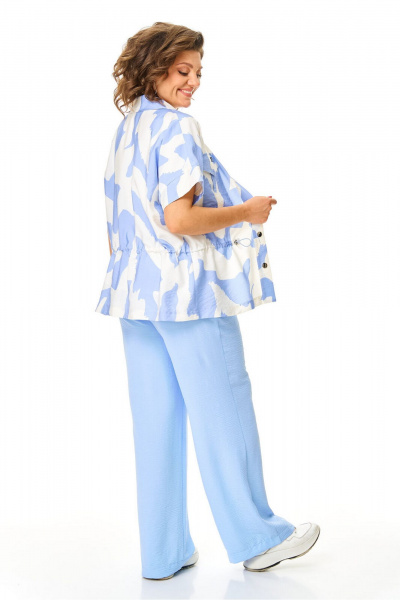 Брюки, жакет, топ VI ORO VR-1181 голубые_облака - фото 16