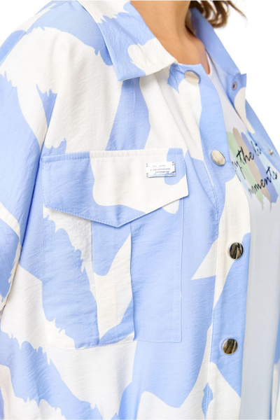 Брюки, жакет, топ VI ORO VR-1181 голубые_облака - фото 14