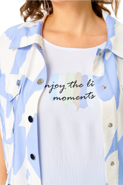 Брюки, жакет, топ VI ORO VR-1181 голубые_облака - фото 12